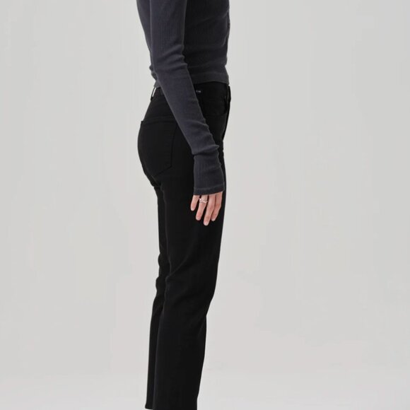 Citizens of Humanity Isola Mid Rise Cropped Boot Plush Black - Picture 4 of 8